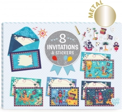 DJECO set regalo di inviti Pirati