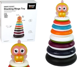 Piramide impilabile colorata con anelli e paperella