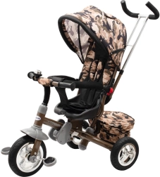 Triciclo per bambini 3 in 1 con sedile girevole a 360° Baby Mix Typhoon, army