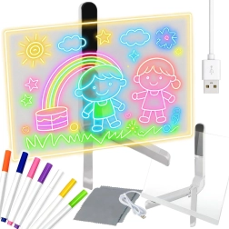 Lavagna LED creativa per scrivere e disegnare RENEW FORCE con 7 pennarelli