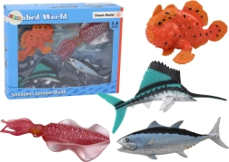 Set di animali marini Pesci oceanici Polpo 4 pezzi