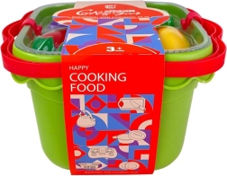 Cestino con frutta e verdura da tagliare, set per bambini