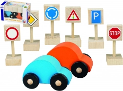 Detoa auto e segnali stradali – set in legno per bambini