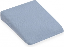 Fodera in mussola per cuscino per bambini – cuneo New Baby Standard 30 × 37 cm, blu