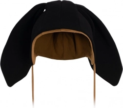 Cappellino da neonato in cotone con orecchiette New Baby Favorite nero 4–6 mesi