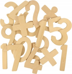 Bigjigs Toys Numeri e Simboli in Legno per Bambini