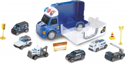 Auto della polizia con effetti e 6 macchinine