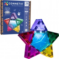 Connetix Light Star Pack pezzi da costruzione magnetici con luce, 28 pz