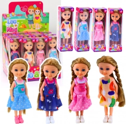 Mini bambola con capelli lunghi in abito 15 cm