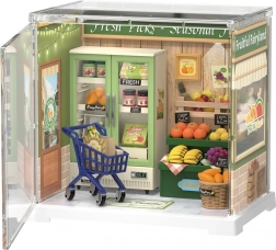 RoboTime miniatura 3D in legno – negozio di frutta e verdura