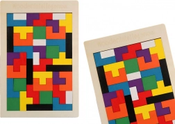 Puzzle logico in legno con 40 pezzi