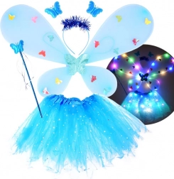 Costume da fata con farfalle luminose per bambine