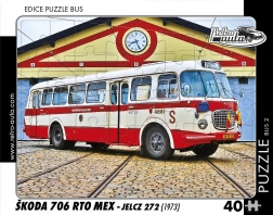 Puzzle RETRO-AUTA autobus Škoda 706 RTO MEX 40 pezzi
