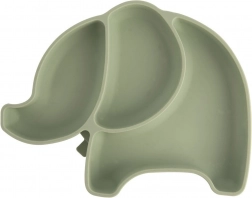 Piatto divisorio in silicone per bambini a forma di elefante, verde 23,5 × 19 × 3,5 cm