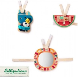 Lilliputiens - Giocattoli in legno sospesi Rinoceronte Marius da 9 mesi