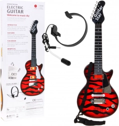 Chitarra elettrica per bambini con cuffie e microfono – Rosso