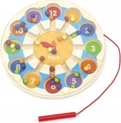 Gioco magnetico in legno Orologio labirinto Viga