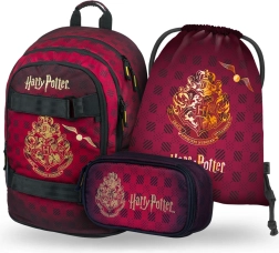 Set scolastico Harry Potter Hogwarts bordeaux – zaino, astuccio e sacca