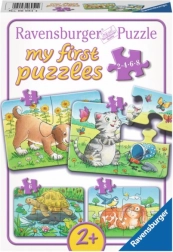 RAVENSBURGER I miei primi puzzle Animali domestici 4 in 1 (2, 4, 6, 8 pezzi)