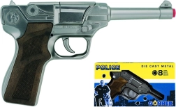 Pistola della polizia in metallo argentata 8 colpi