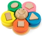 Puzzle in legno a forma di fiore