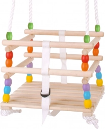 Altalena in legno con perline per bambini Bigjigs Toys