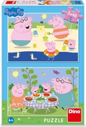 Puzzle Peppa Pig in vacanza 2×48 pezzi
