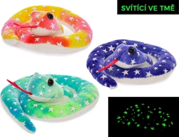 Serpente di peluche con elementi luminosi 18 cm