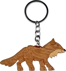 Portachiavi in legno a forma di volpe grande – 2Kids Toys