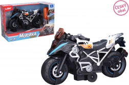 Moto avvitabile con effetti, bianca 20 cm – confezione ceca