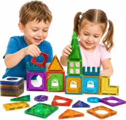 Costruzioni magnetiche 3D Woopie castello, 30 pezzi