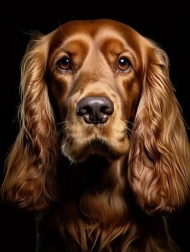 Pittura diamantata setter irlandese 30 × 40 cm
