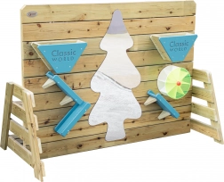 Gioco d’acqua e sabbia in legno con panchina CLASSIC WORLD EDU