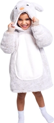 Coperta felpata con cappuccio Cozy Noxxiez a forma di coniglio per bambini da 3 a 6 anni