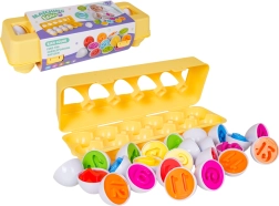 Uova apribili con numeri 1–12 in cartone