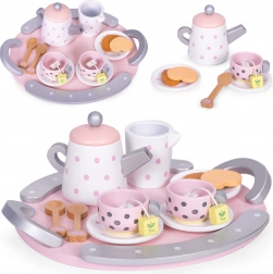 Set da tè in legno tazze teiera 15 pezzi ECOTOYS