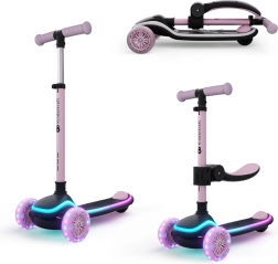 Kinderkraft Raket Up monopattino e balance bike 2in1 rosa