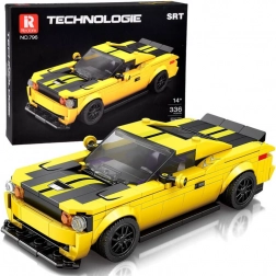 Blocchi tecnici 336 pezzi + adesivi Auto sportiva gialla ZA5260