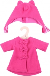 Cappottino rosa con cuffietta per bambola 38 cm BIGJIGS TOYS