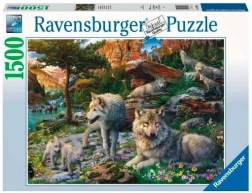 Puzzle 1500 pezzi Lupi primaverili