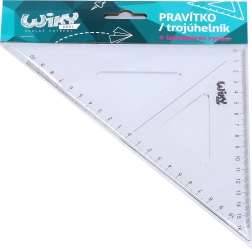 Righello triangolare trasparente con tacca innovativa