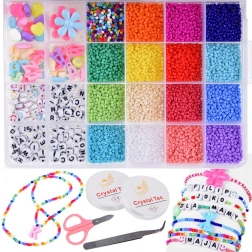 Set di perline per braccialetti e gioielli per bambini – box creativo fai-da-te