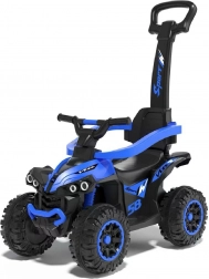 Bicicletta senza pedali per bambini con asta di guida Baby Mix Mega blu