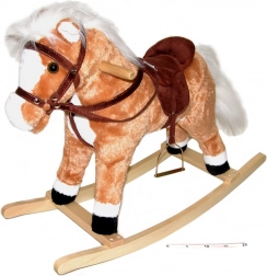 Cavalluccio a dondolo con effetti marrone