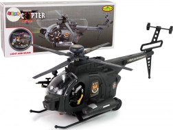 Elicottero militare con ali ed effetti di luce a batterie