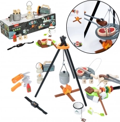 Set di Campeggio in Legno da 45 Pezzi