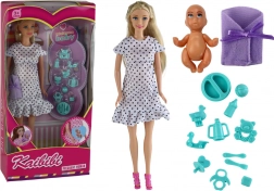 Bambola incinta con bambino e accessori