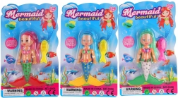 Sirena con capelli lunghi e abito brillante