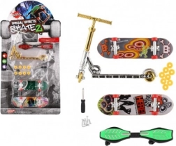 Set di finger skateboard e monopattino con accessori avvitabili