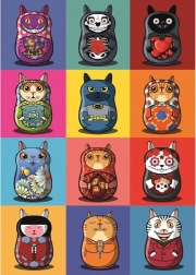 Puzzle Magnolia Catryoshky 1000 pezzi